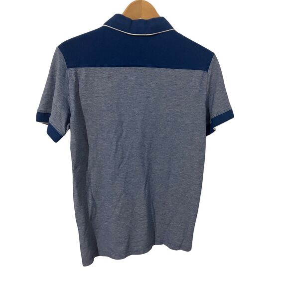 Armani Exchange Men’s Polo Shirt Blue Contrast Trim Logo Size M - Picture 3 of 11